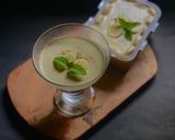 A picture of step 4 of Banana Matcha Cheesecake- No bake and Vegan.