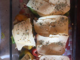 Pimentones rellenos con pollo