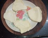 A picture of step 4 of Badam Puri.