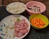 Szójaszószos csirkecomb filés zölséges píritott makaróni tészta recept fázis 1 fotója