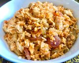 Hình bước làm 5 của món Cơm chiên lạp xưởng cá khô gà xé