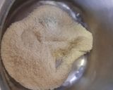 A picture of step 1 of Sooji Halwa.