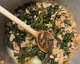 A picture of step 1 of Two-Layer Lasagna with Tuscan Kale, Sausage, and Melting Fontal Cheese.