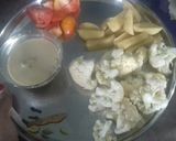 A picture of step 1 of Phulkofi roast/ cauliflower roast.