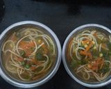 A picture of step 3 of Veg noodle soup.