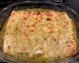 A picture of step 9 of Chicken Poblano Enchiladas with Green Sauce.