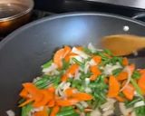 A picture of step 1 of Sotanghon Guisado.