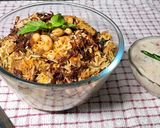 A picture of step 3 of Jack fruits biryani.