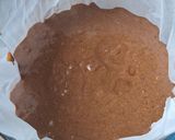 Une image de l'étape 2 de Moelleux chocolat, poires.