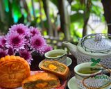 Hình bước làm 9 của món Bánh nướng nhân trà xanh trứng mặn