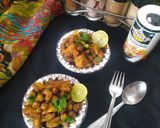 आलू काबुली चना चाट (aloo kabuli chana chaat recipe in Hindi) रेसिपी चरण 6 फोटो
