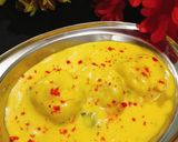 A picture of step 7 of Holi Special Kadhi Badi.