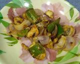 A picture of step 8 of Chilli Mushroom.