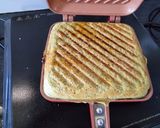 A picture of step 4 of Mung Dal Paneer sandwich.