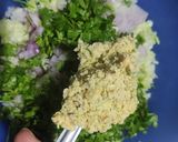 A picture of step 2 of Cabbage vada with Banana flour.