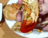 A picture of step 3 of Chicken Stuffed Bread...😋👌.