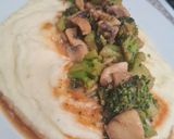 Krémes burgonyapüré, gombás brokkolis raguval (vegán) recept fázis 6 fotója