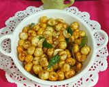 A picture of step 6 of Makhana Dry Fruits Chiwda.