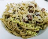 Foto del paso 5 de la receta Espaguettis con jamón al pesto