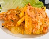 Hình bước làm 5 của món Bánh tôm chiên khoai