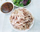 A picture of step 1 of Vietnamese Pork Ear Noodle Salad with Fermented Anchovy Sauce (Bún mắm nêm tai heo).