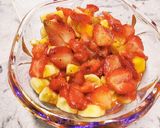 A picture of step 5 of Fruit Chaat With Mosambi Tang Twist 😋🍌🍓🍑.