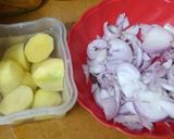 A picture of step 1 of Chatpata Chicken Pulao.