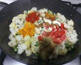 A picture of step 2 of Maggi masala cauliflower wrap.