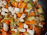 Espaguetis con verduras y soja
