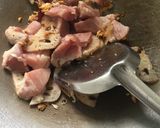 A picture of step 2 of Sweet spicy pork with lotus stem.