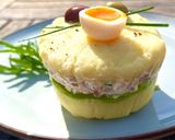 A picture of step 4 of Causa Limeña – Peruvian mash-up.