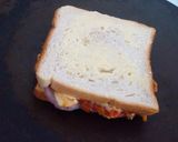 A picture of step 8 of Cheesy Egg sandwich.