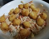 A picture of step 8 of Fried scallop and kani mayo don.