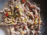 Tumis Jantung Pisang, Bunga pepaya dengan irisan daging B2