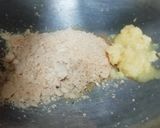 A picture of step 6 of Adadiya Ladwa or Urad dal Halwa.