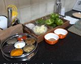 A picture of step 1 of Bharwa Shimla Mirch Sabzi.