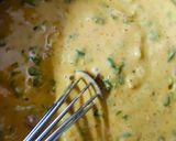 A picture of step 1 of Methi Pakoda Fenugreek fritters.