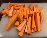 A picture of step 1 of Sweet potato chips.