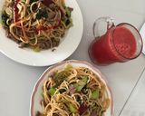 Hình bước làm 1 của món Mì y xào bò