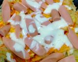 Hình bước làm 4 của món Pizza khoai tây version pha ke 😂