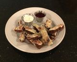 A picture of step 9 of Brownie Fries with Fresh Strawberry Sauce and Whipped Creamy.