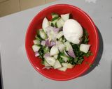 Rice and beans with oil and saladmatakin girki6 hoto