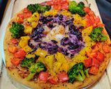 A picture of step 4 of The not so guilty pizza (whole wheat based).