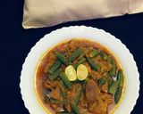 A picture of step 8 of Bhindi ghousht.
