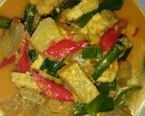 Foto langkah ke 6 dari resep Kikil Tempe Kacang Panjang Kuah Santan.