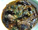 A picture of step 8 of Chevon Okra and Uziza Soup.