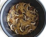 A picture of step 5 of Porcini & Mushroom Rice.