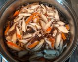 A picture of step 2 of Hot and Sour Soup with Tofu.