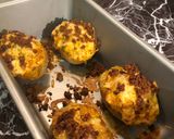 A picture of step 6 of Spicy Chorizo Twice Baked Potatoes.