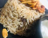 صورة لخطوة 3 من وصفة تطبيقة رز مع لحمة على دجاج